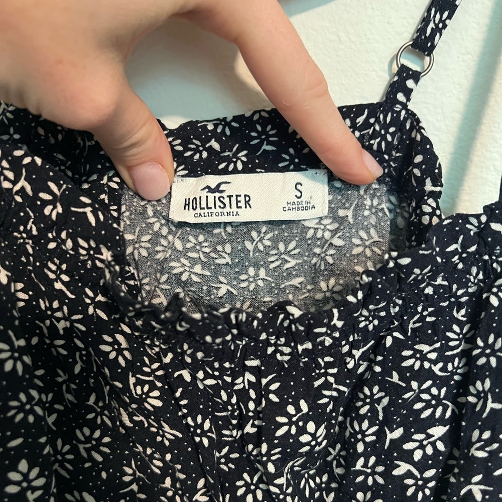 Navy floral crop top - Picture 2 of 3